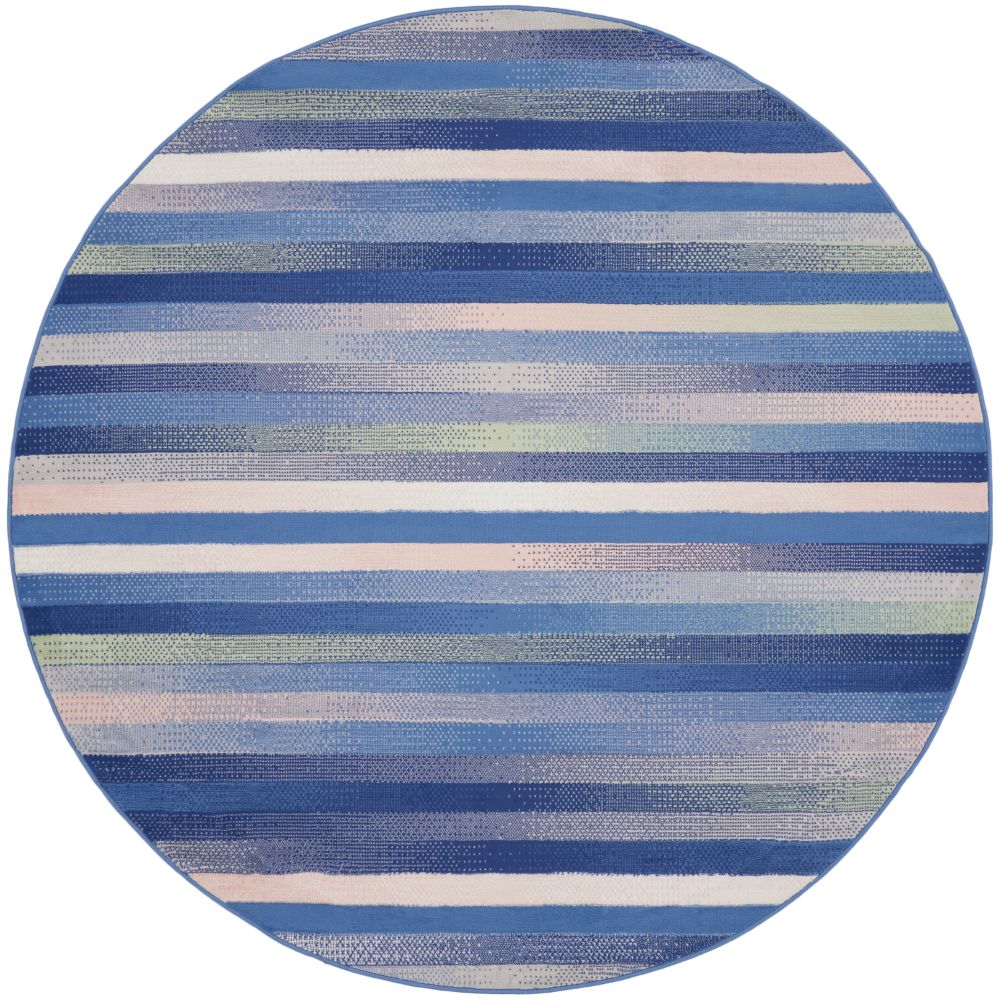 Nourison WHS12 Whimsical 5 Ft. x 5 Ft. Area Rug in Blue Multicolor