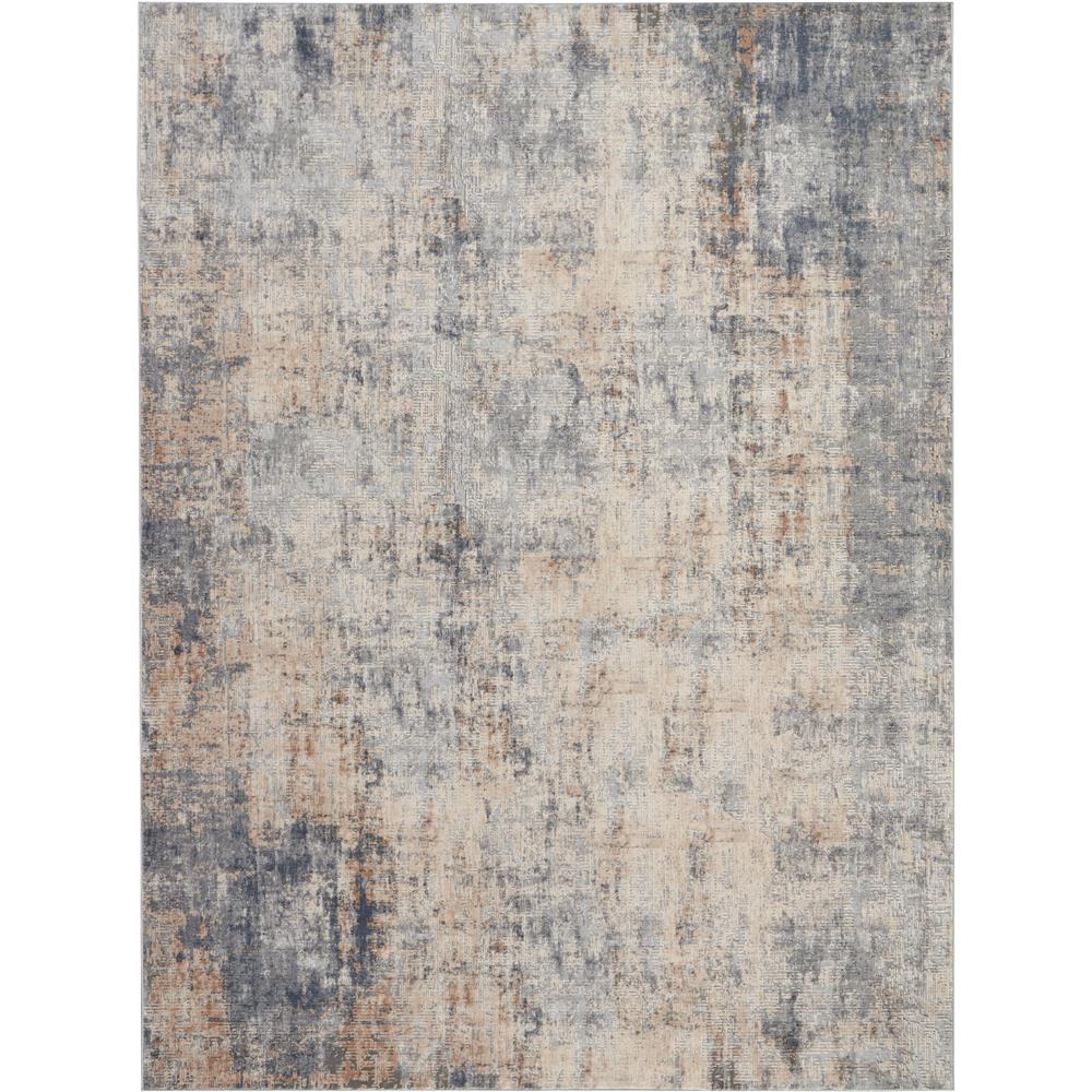 Nourison RUS01 Rustic Textures 7 Ft.10 In. x 10 Ft.6 In. Indoor/Outdoor Rectangle Rug in  Grey/Beige