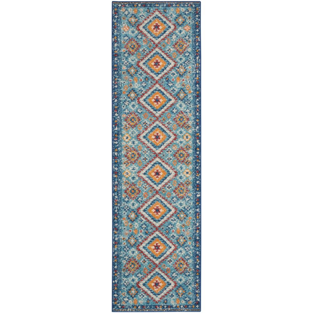 Nourison PSN47 Passion 2 Ft. 2 In. x 7 Ft. 6 In. Area Rug in Blue/Multicolor