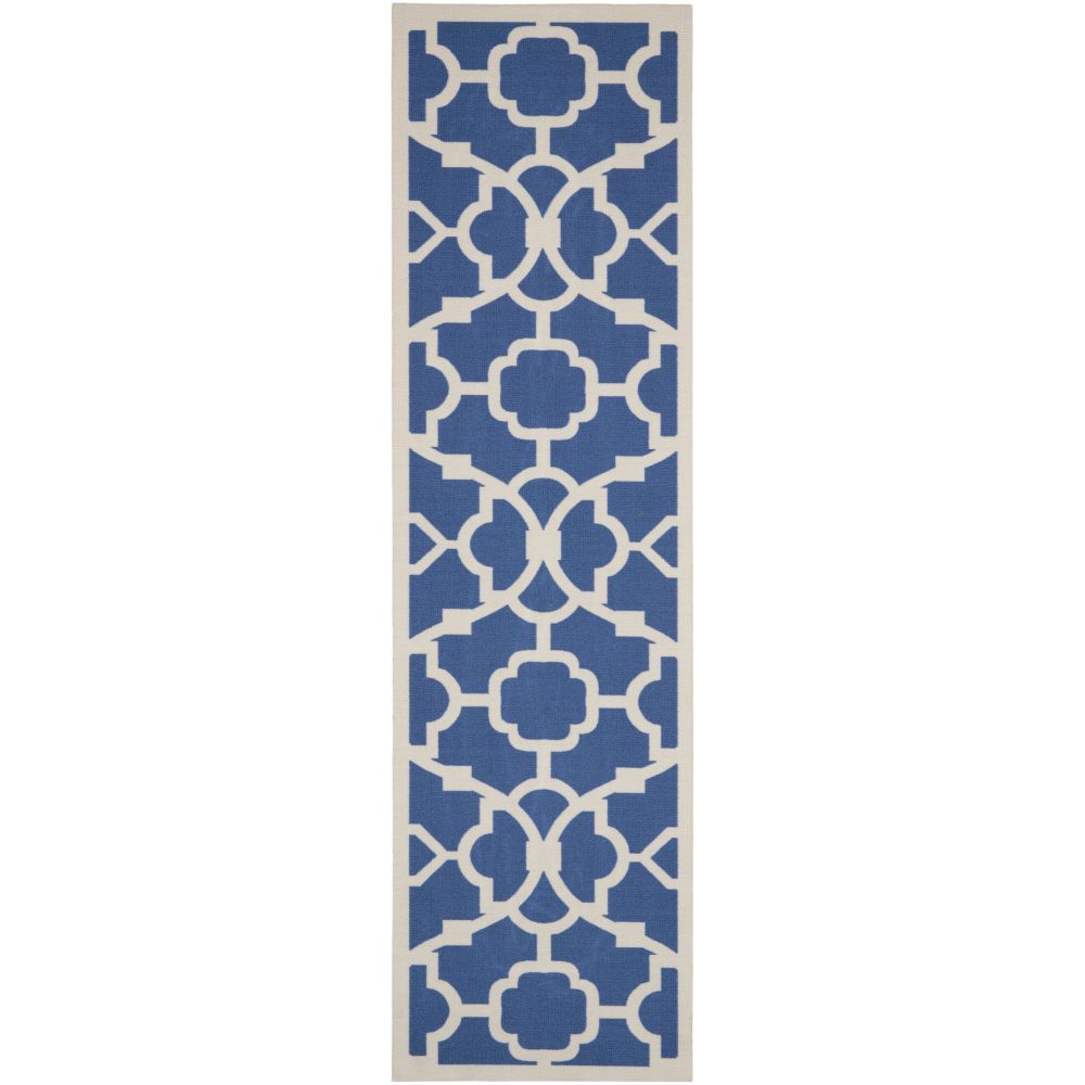 Nourison SND04 Sun & Shade 2 Ft. 3 In. x 8 Ft. Area Rug in Lapis