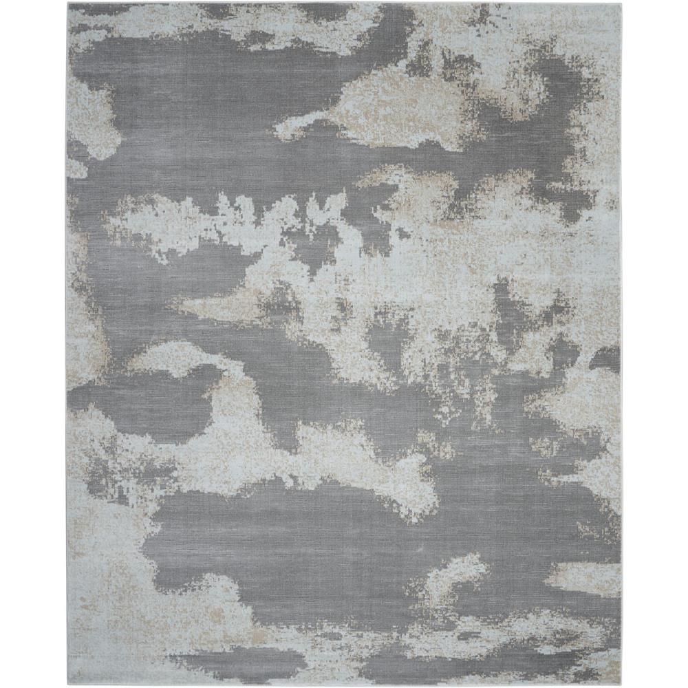 Nourison IMT03 Imprints 8 Ft. x 10 Ft. Indoor/Outdoor Rectangle Rug in  Grey