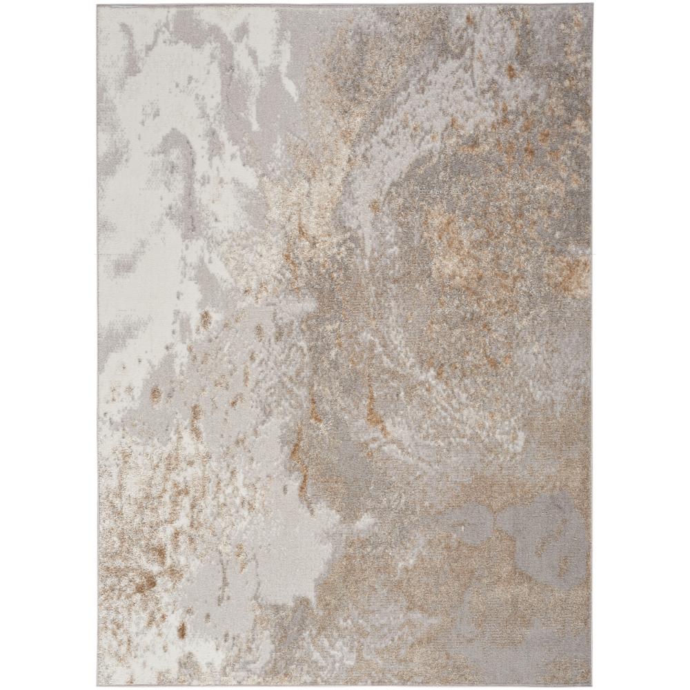 Nourison FAS01 Fascination Area Rug in Grey Gold, 5
