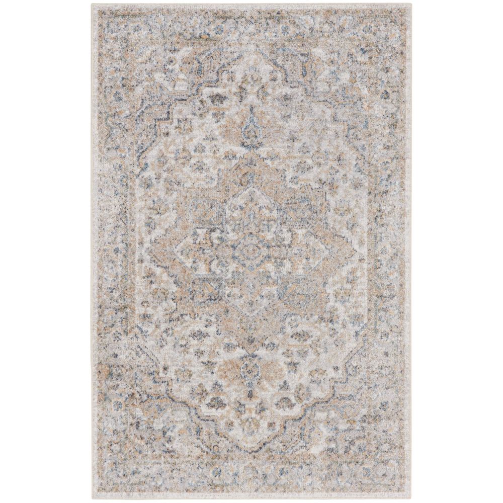 Nourison ASW12 Astra Machine Washable Area Rug in Silver Grey, 2