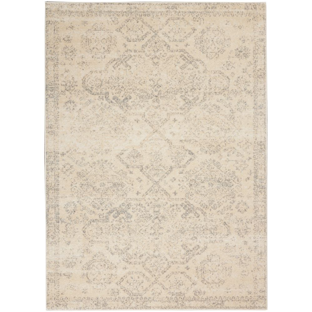 Nourison TRA13 Tranquil 4 Ft. x 6 Ft. Area Rug in Beige/Gray