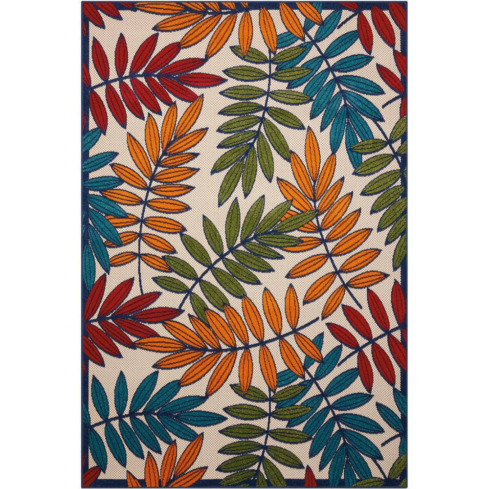 Nourison ALH18 Aloha 6 Ft. x 9 Ft. Indoor/Outdoor Rectangle Rug in  Multicolor