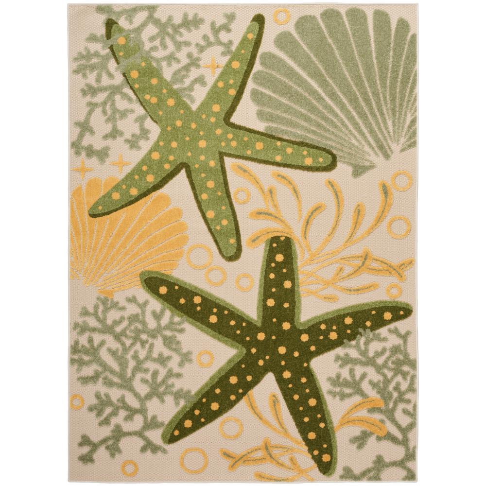 Nourison ALH24 Aloha Area Rug in Green Yellow, 3