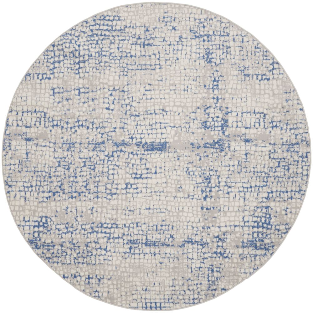 Nourison WHS07 Whimsical 8 Ft. x 8 Ft. Area Rug in Grey Blue