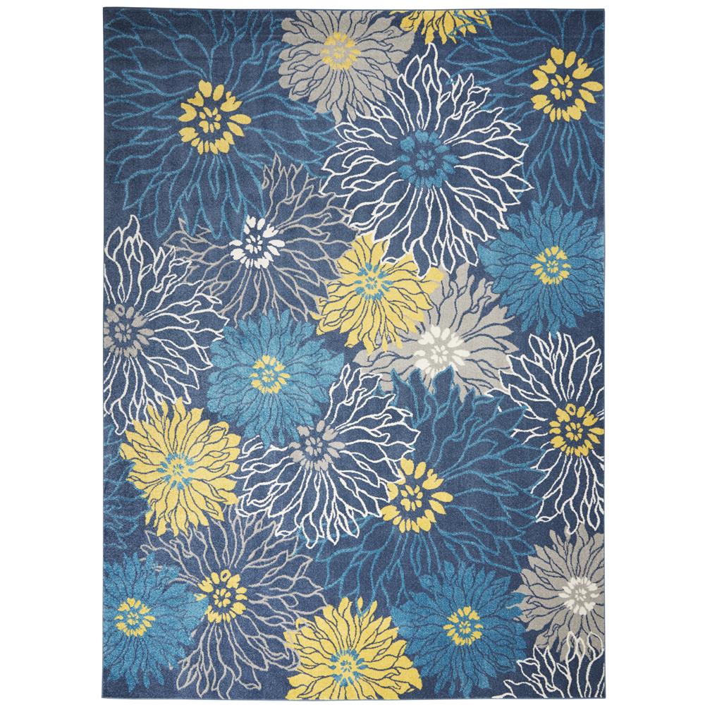 Nourison PSN17 Passion 9 Ft. x 12 Ft. Indoor/Outdoor Rectangle Rug in  Blue