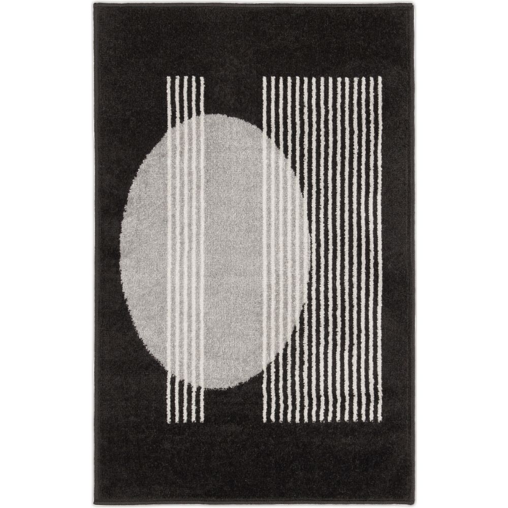 Nourison MDP03 Modern Passion Area Rug in Blk/Grey, 2