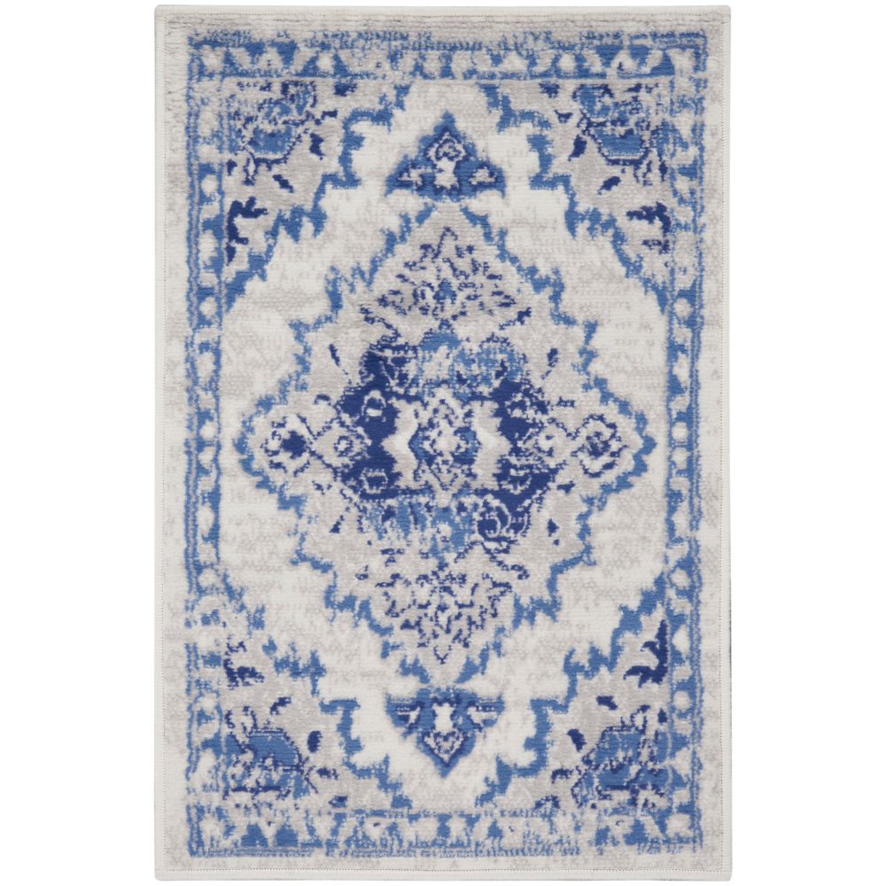 Nourison WHS14 Whimsical 2 Ft. x 3 Ft. Area Rug in Ivory Blue