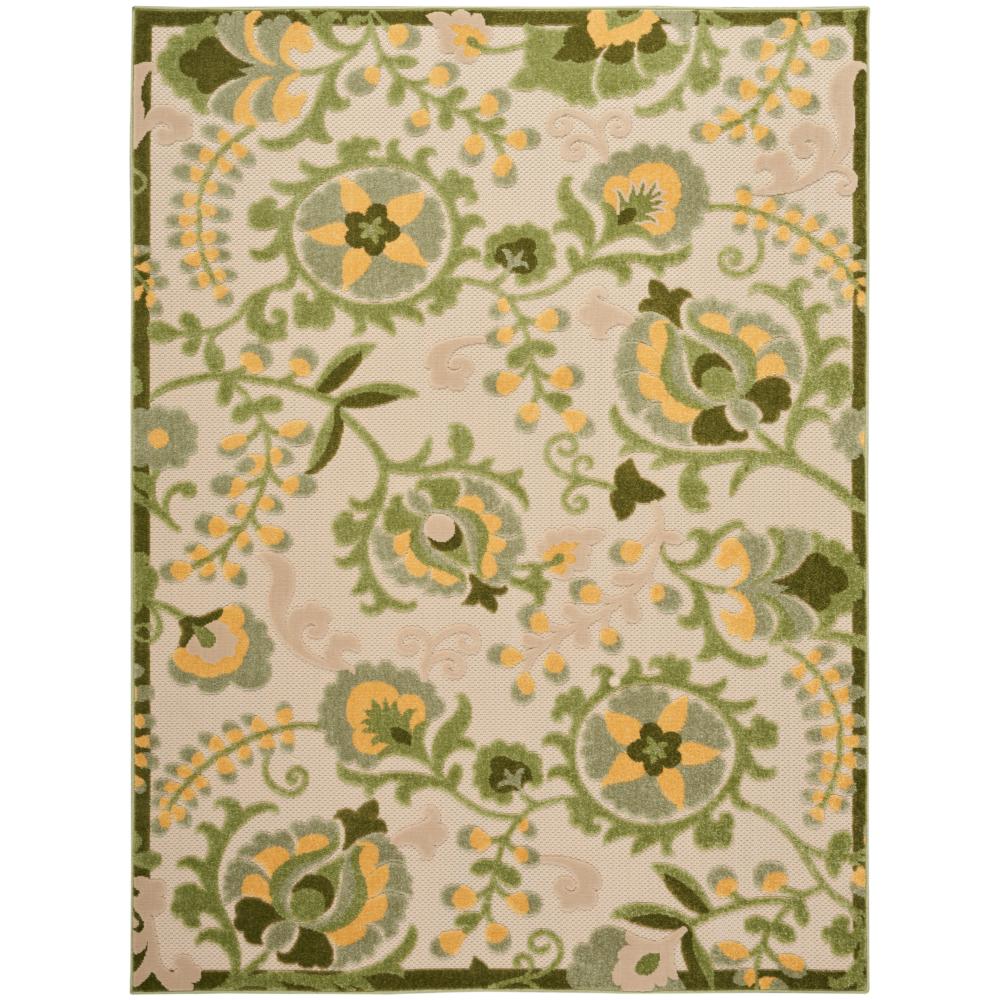 Nourison ALH17 Aloha Area Rug in Ivory Green, 6