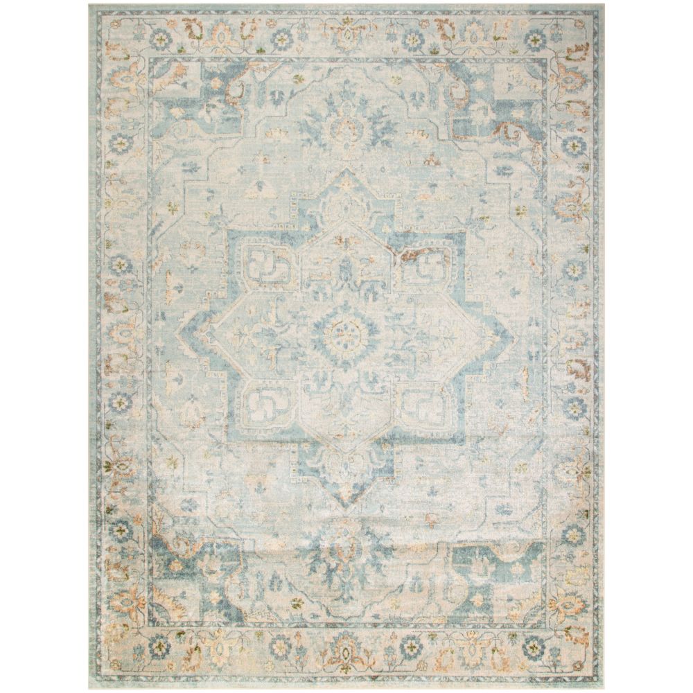 Nourison ASW12 Astra Machine Washable Area Rug in Light Blue, 9