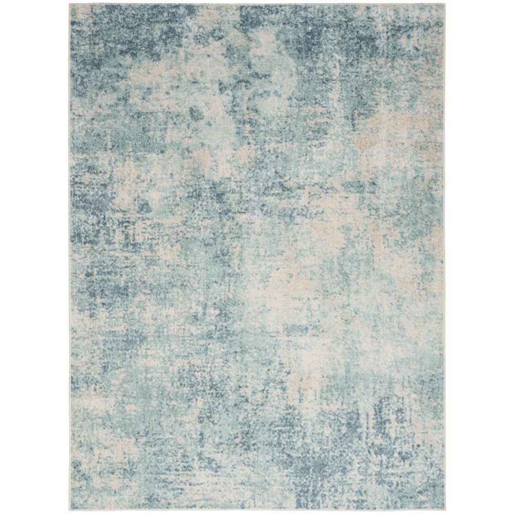 Nourison ASW07 Nourison Home Astra Machine Washable Area Rug in Blue Ivory, 4