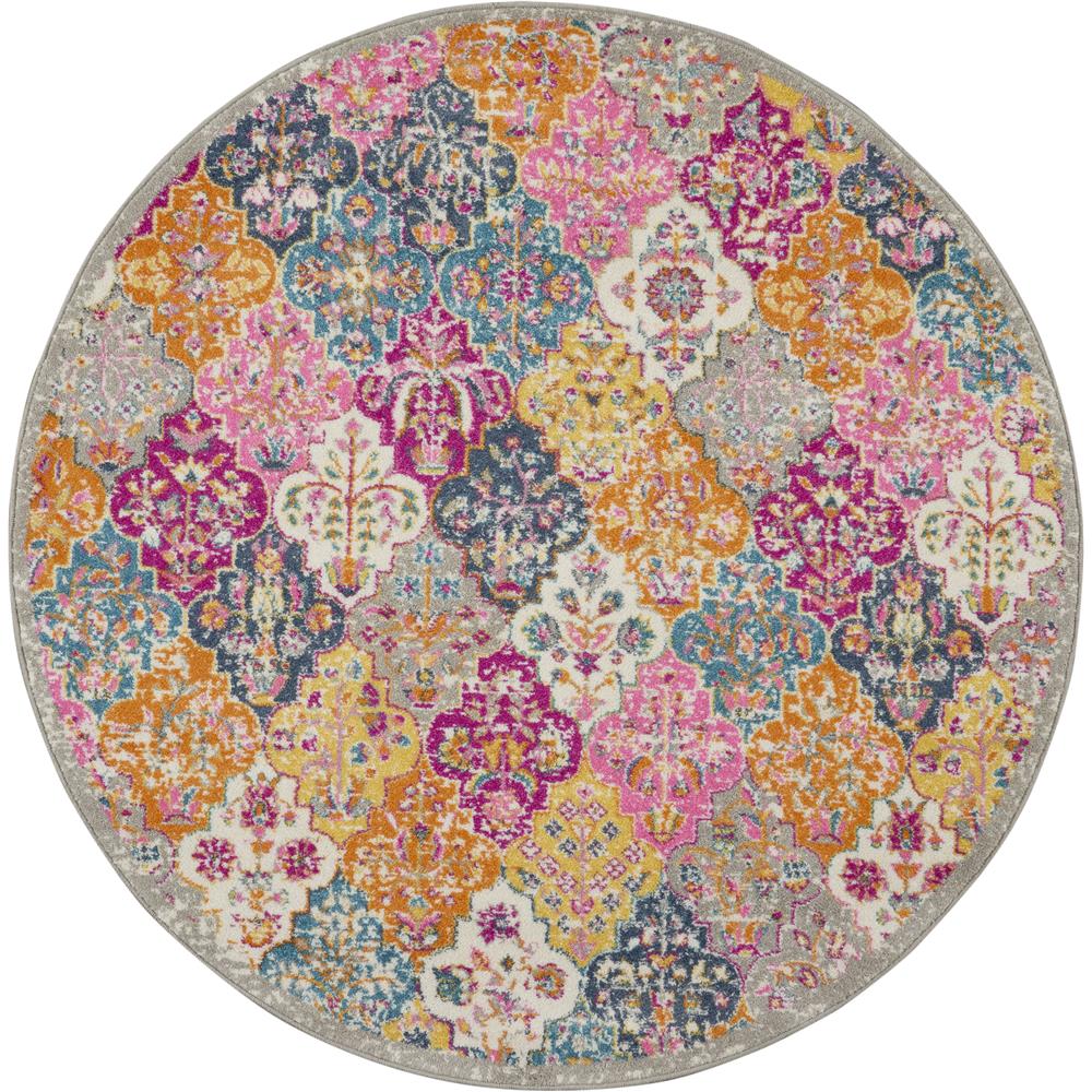 Nourison PSN21 Passion 4 Ft. x ROUND Indoor/Outdoor Round Rug in  Multicolor