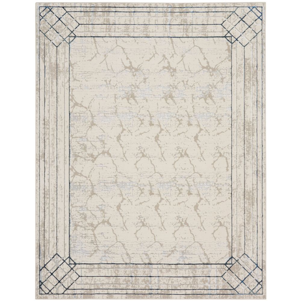 Nourison GLM03 Glam Area Rug in Ivory / Taupe, 9