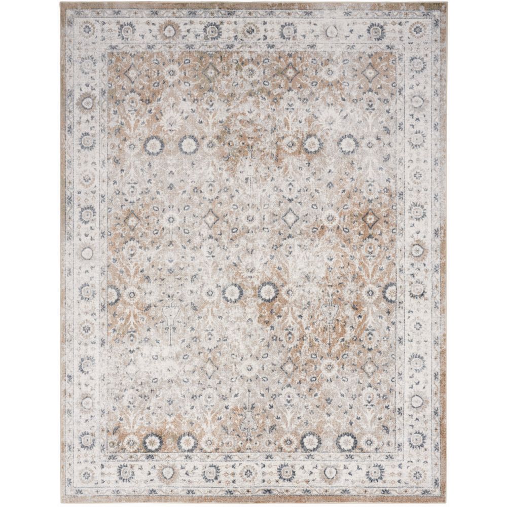 Nourison ASW16 Silver Taupe Astra Machine Washable Area Rug 6 ft. 7 in. X 9 ft.