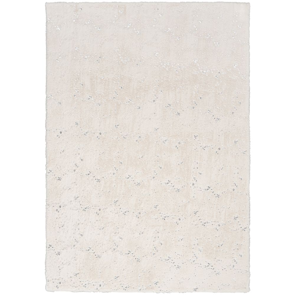 Nourison CSH01 Cozy Shimmer Area Rug 5 ft. 3 in. X 7 ft. 3 in. in Ivory Silver