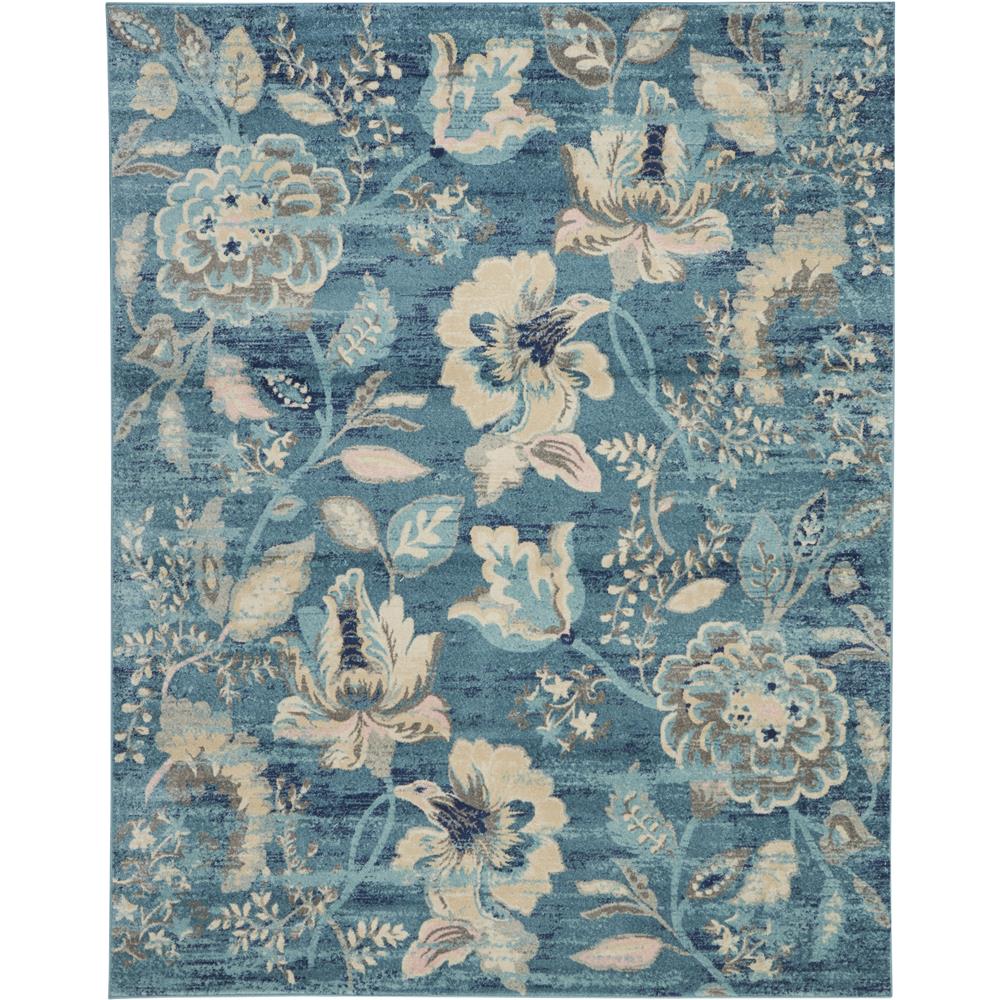 Nourison TRA02 Tranquil 8 Ft.10 In. x 11 Ft.10 In. Indoor/Outdoor Rectangle Rug in  Turquoise