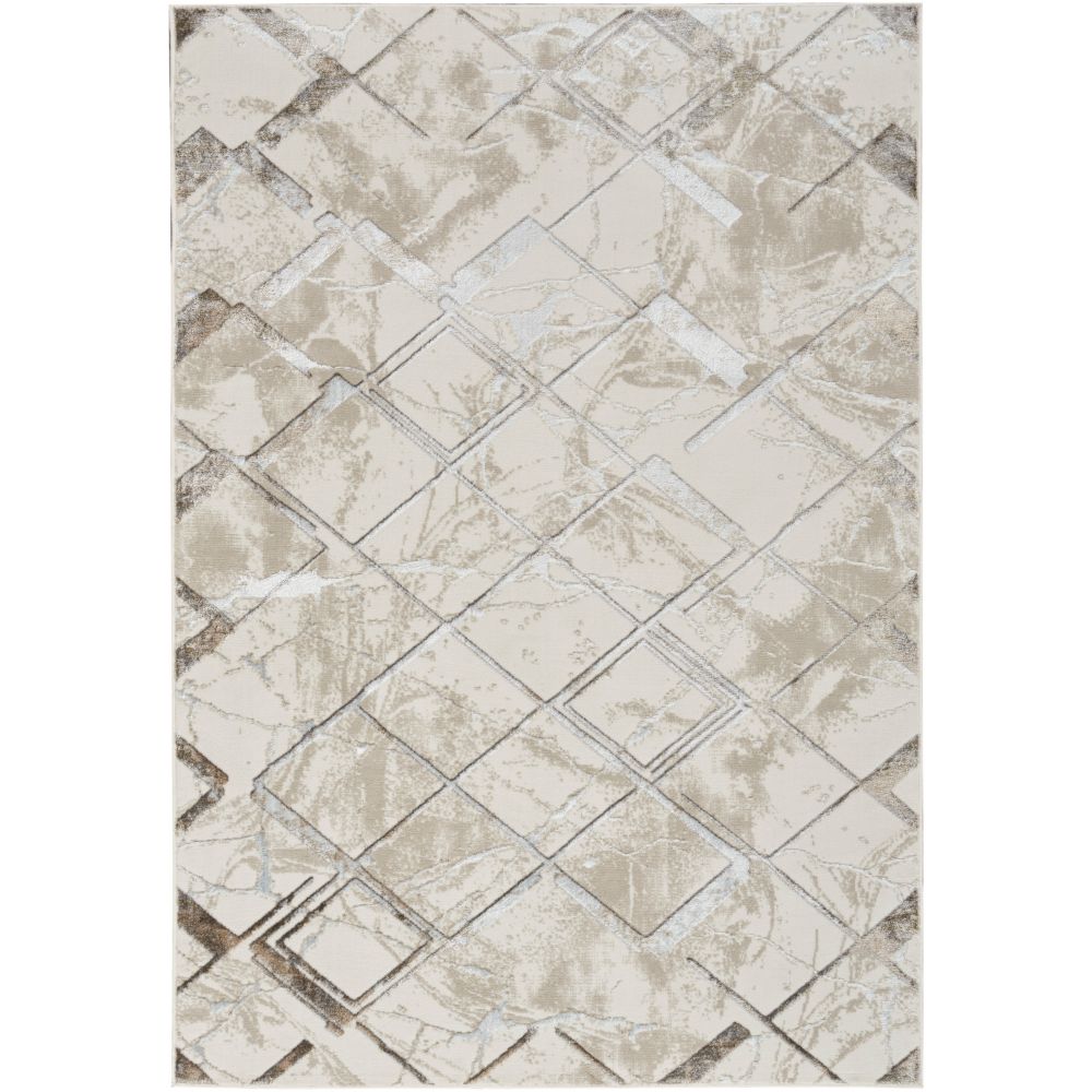 Nourison 099446895486 Glam Area Rug in Ivory/Grey, 3
