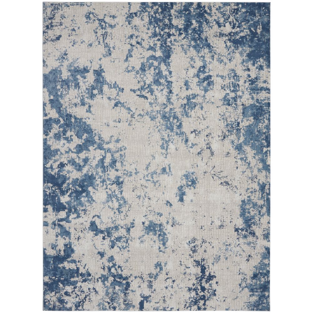Nourison RUS16 Rustic Textures 7 Ft. 10 In. x 10 Ft. 6 In. Area Rug in Grey/Blue