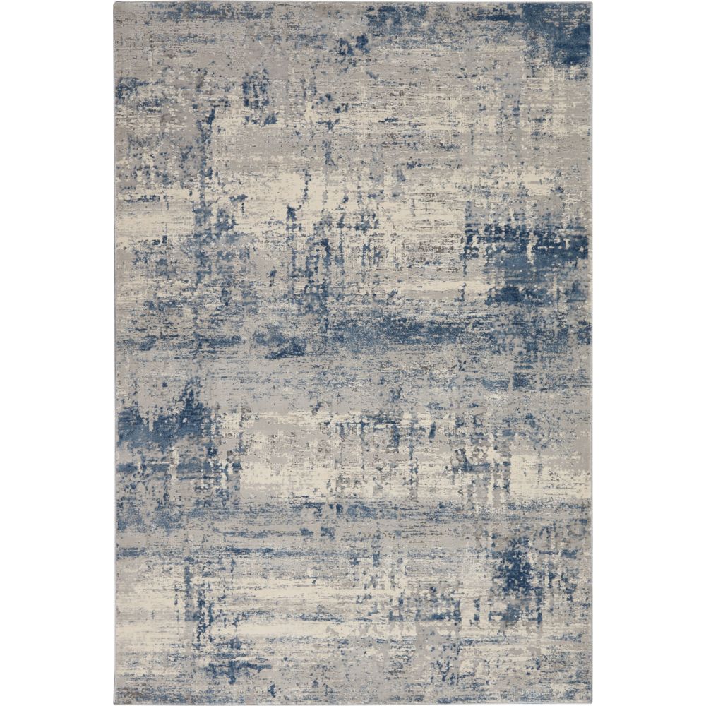 Nourison 099446165473 Rustic Textures Area Rug in Ivory Blue, 6