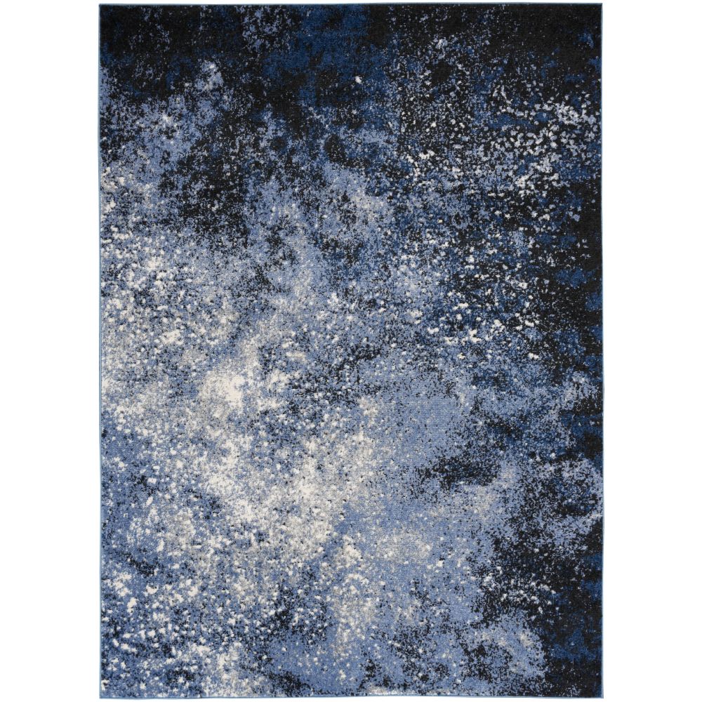 Nourison PSN10 Passion Area Rug 3 ft. 9 in. X 5 ft. 9 in. in Light Blue Black
