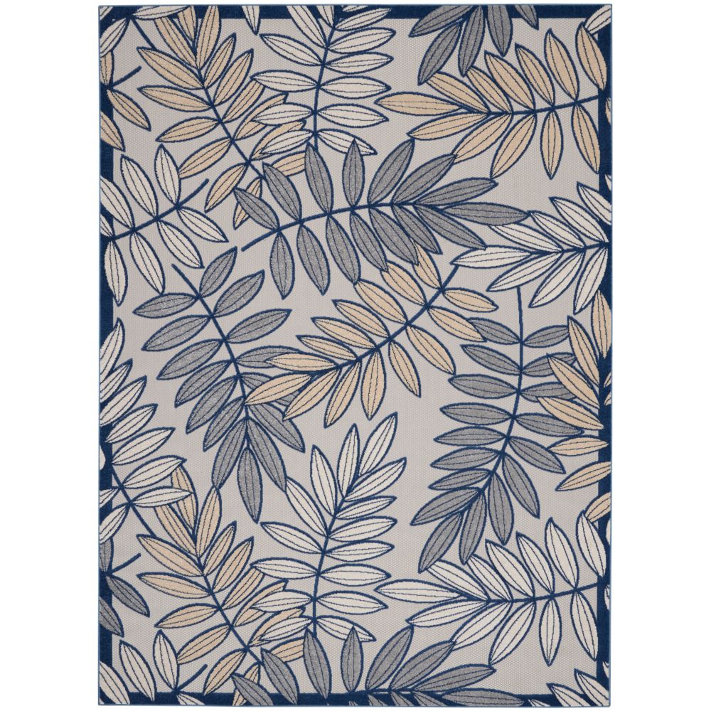 Nourison ALH18 Aloha 9 Ft. x 12 Ft. Area Rug in Ivory/Navy
