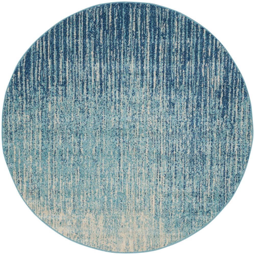 Nourison PSN09 Passion 4 Ft. x 4 Ft. Area Rug in Navy/Light Blue
