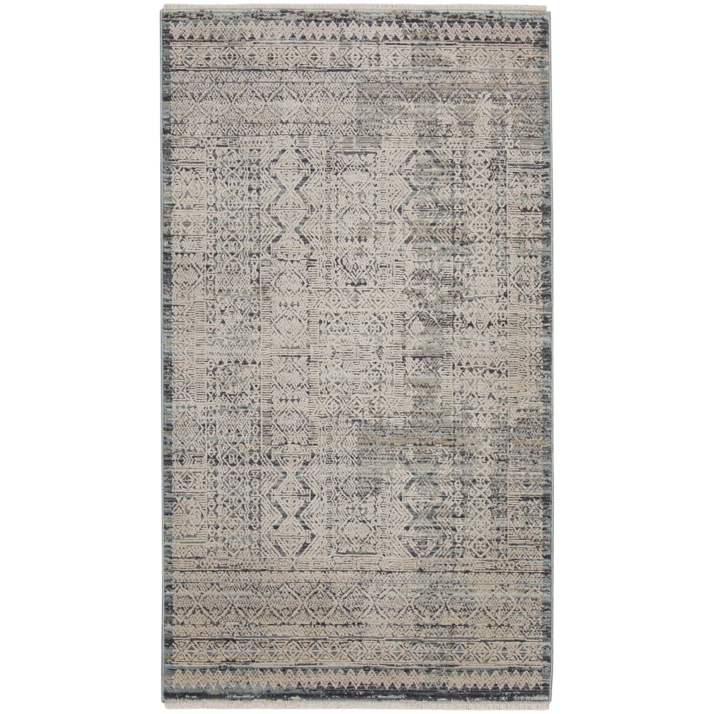 Nourison NYE06 Nyle Area Rug in Ivory Blue, 2