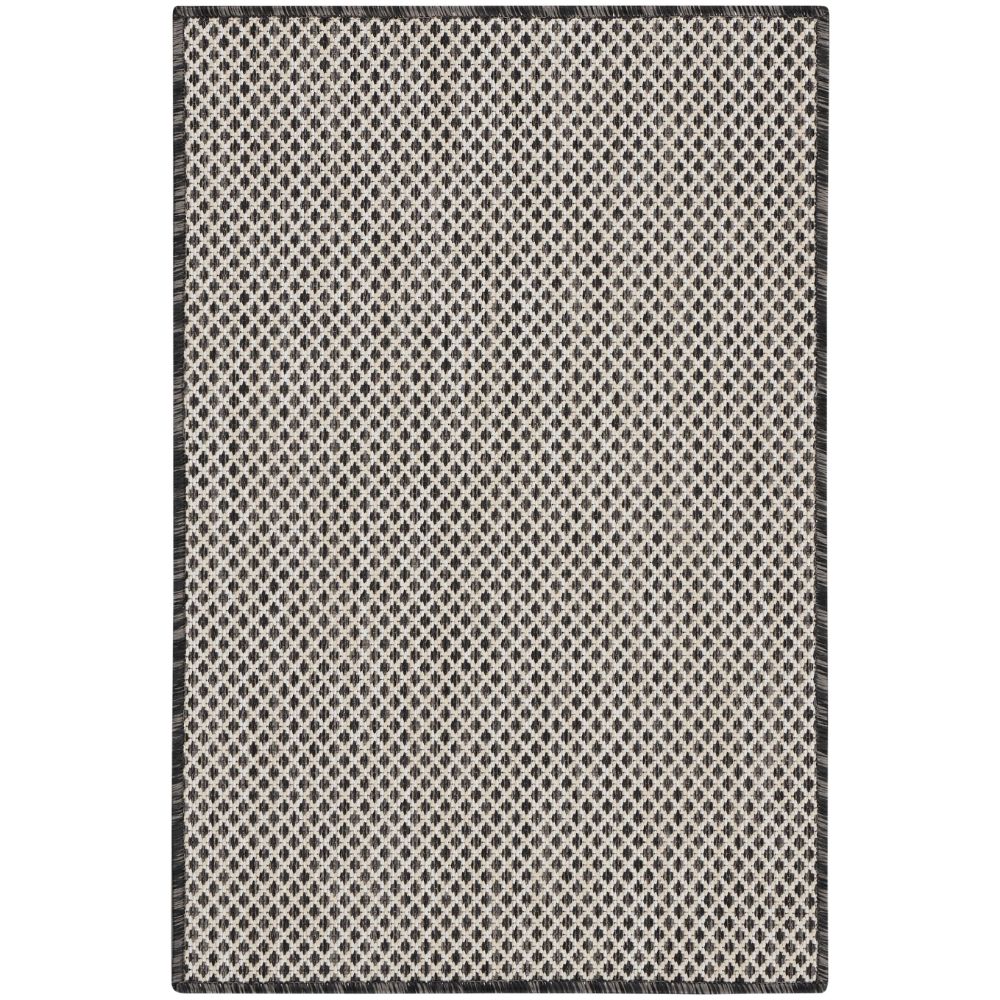Nourison COU01 Courtyard 2 Ft. x 3 Ft. Area Rug in Ivory Charcoal