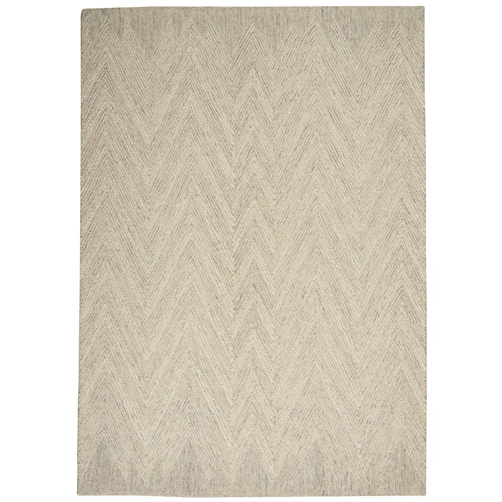 Nourison LNK04 Linked 5 Ft. x 7 Ft. 6 In. Area Rug in Ivory/Gray