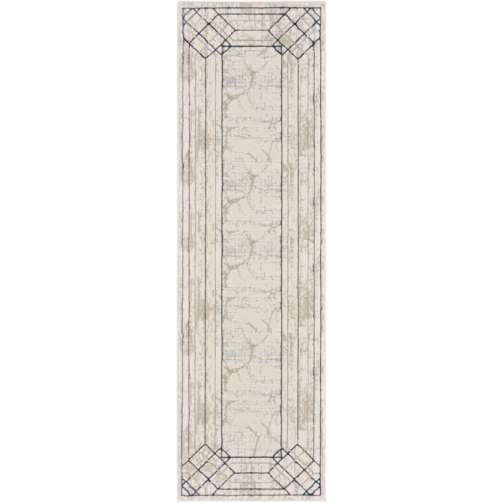 Nourison GLM03 Glam Area Rug in Ivory / Taupe, 2