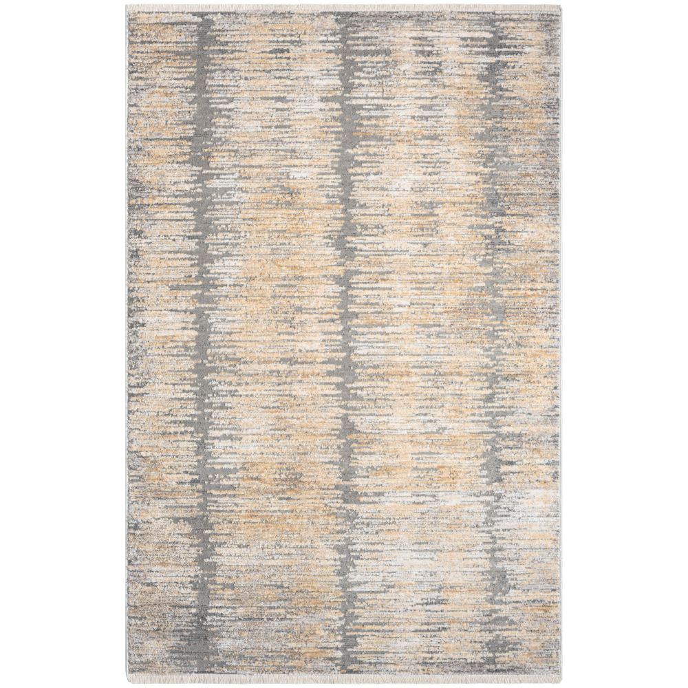 Nourison MAB03 Modern Abstract Area Rug in Grey Gold, 3