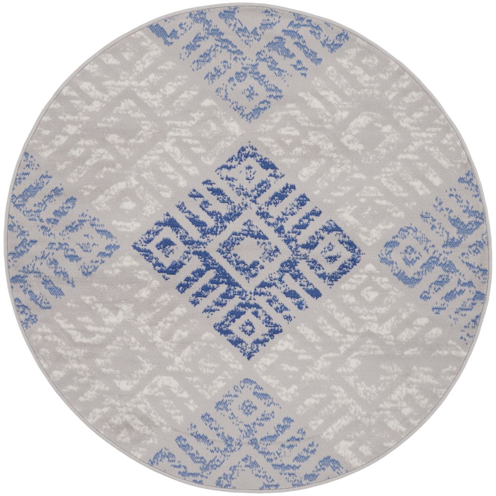 Nourison WHS18 Whimsical 5 Ft. x 5 Ft. Area Rug in Grey Blue