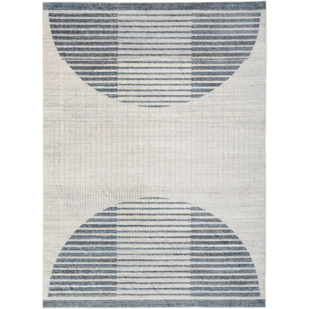 Nourison ASW03 Astra Machine Washable Area Rug in Ivory Blue, 5
