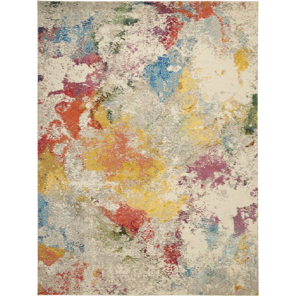 Nourison CES12 Celestial 9 Ft. x 12 Ft. Indoor/Outdoor Rectangle Rug in  Ivory/Multicolor