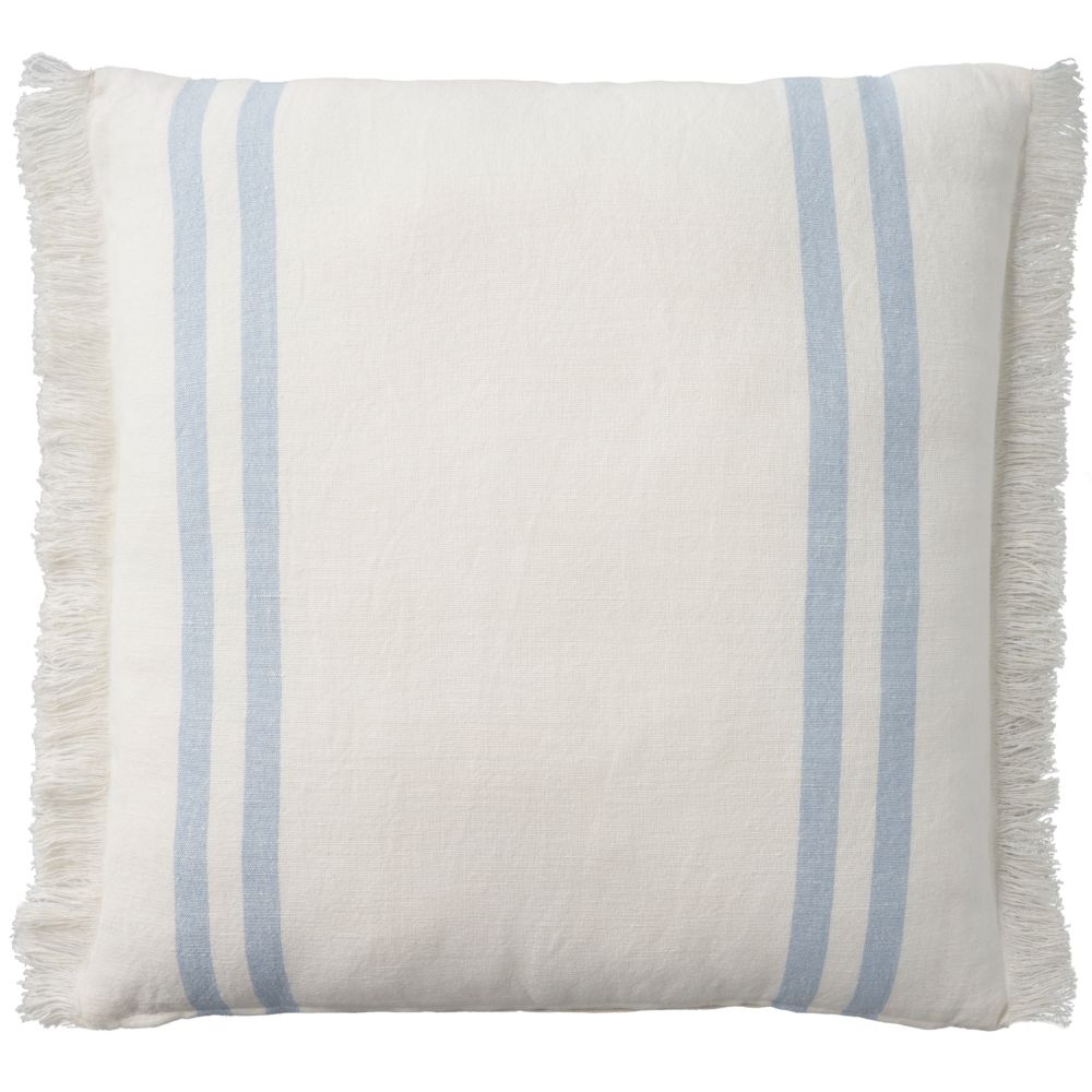 Nourison SH500 Lifestyle Cotton Linen Stripes Ocean Throw Pillows