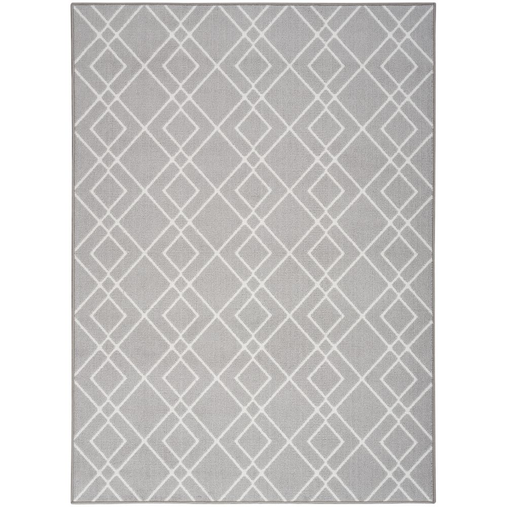 Nourison MOL01 Modern Lines 5 ft. x 7 ft. Rectangle Area Rug in Silver