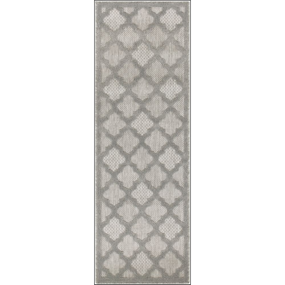 Nourison NES01 Silver Grey Easy Care Area Rug 2 ft. X 6 ft.