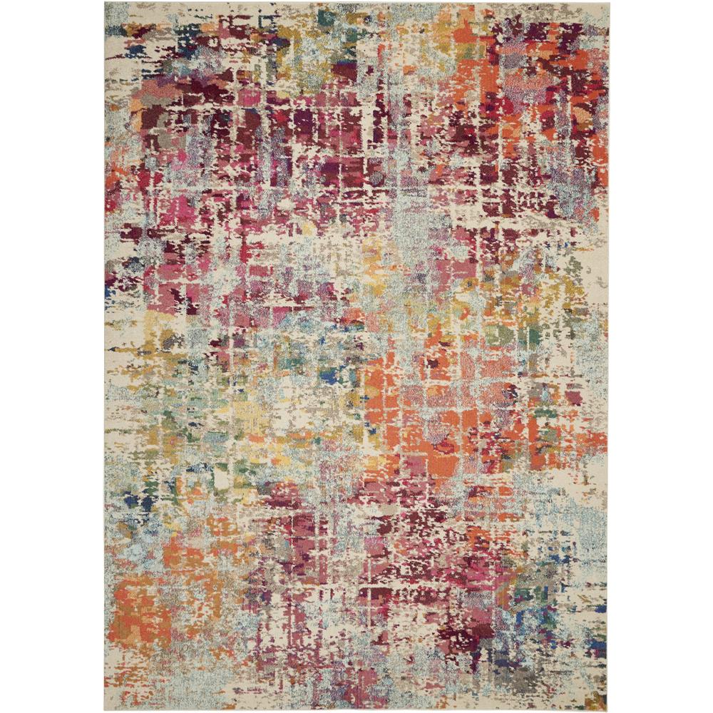 Nourison CES13 Celestial 9 Ft. x 12 Ft. Indoor/Outdoor Rectangle Rug in  Pink/Multicolor