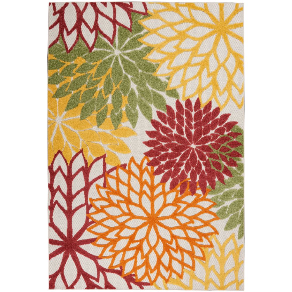 Nourison ALH05 Aloha 6 Ft. x 9 Ft. Area Rug in Red Multi Colored