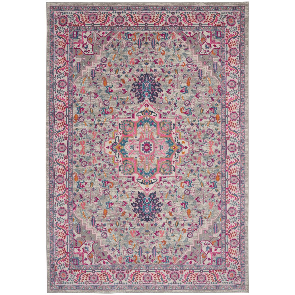 Nourison PSN20 Passion 10 Ft. x 14 Ft. Area Rug in Light Gray/Pink