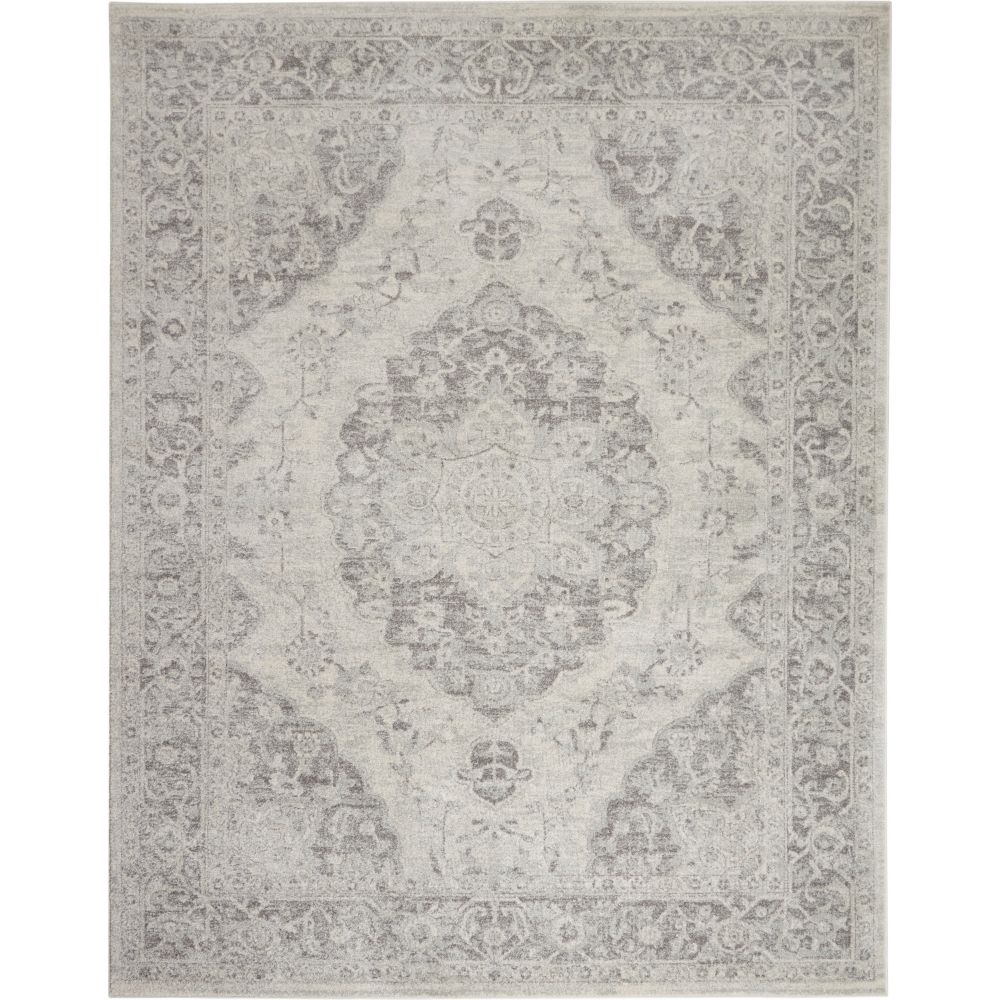 Nourison TRA05 Tranquil 7 Ft. x 10 Ft. Area Rug in Ivory/Gray