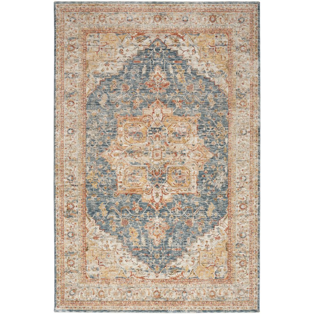 Nourison 099446901224 Petra Area Rug in Ivory Blue, 7