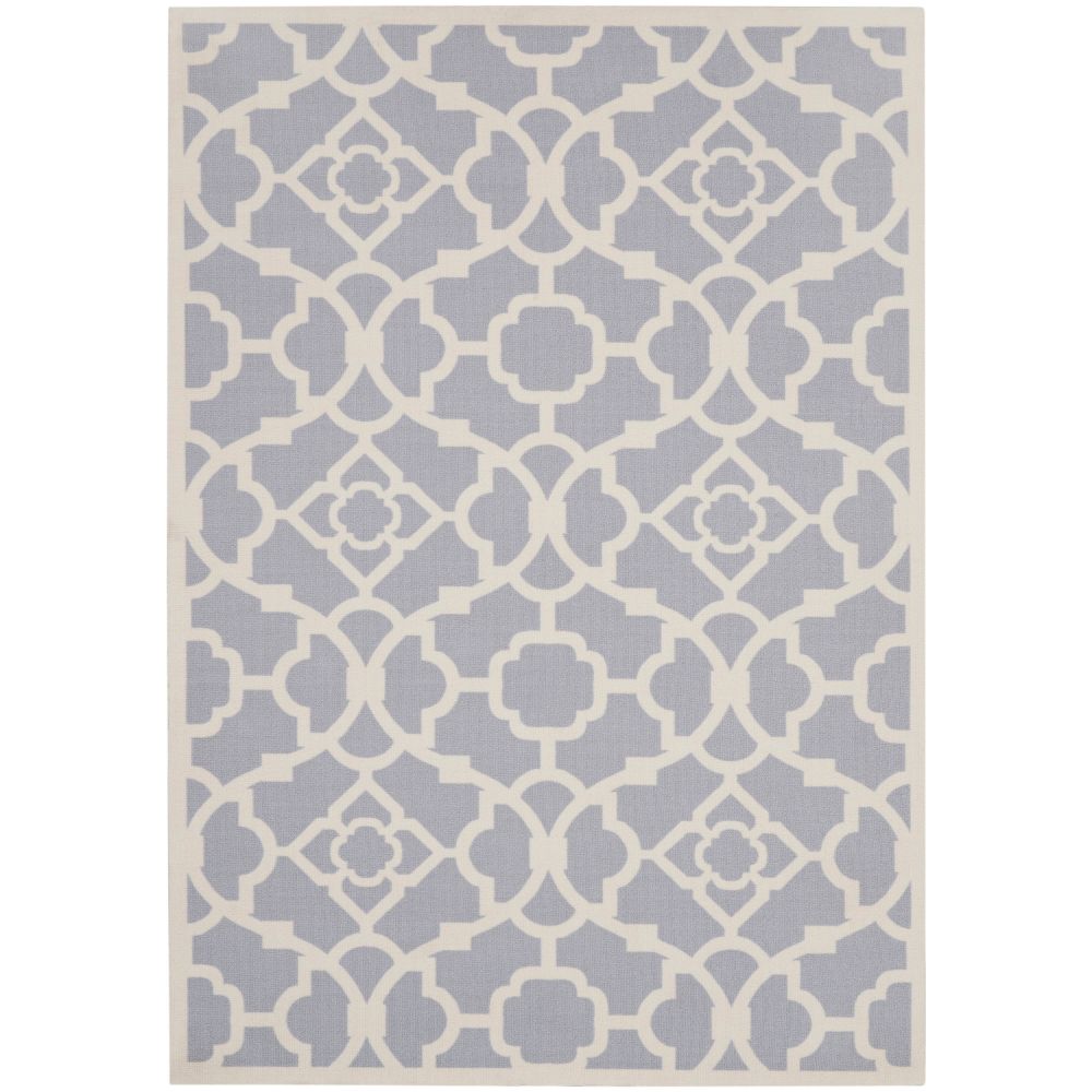 Nourison SND04 Sun & Shade 4 Ft. 3 In. x 6 Ft. 3 In. Waverly Area Rug in Gray