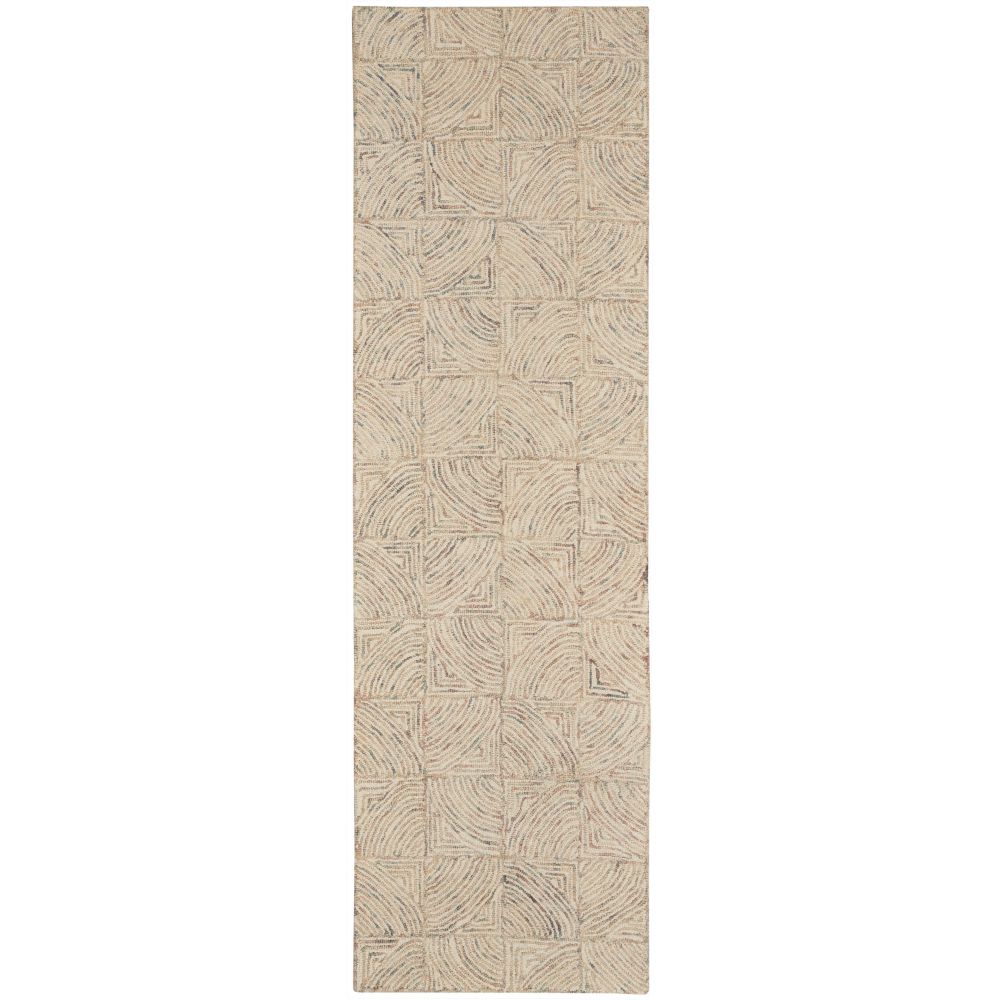 Nourison LNK05 Linked 2 Ft. 3 In. x 7 Ft. 6 In. Area Rug in Ivory/Multi