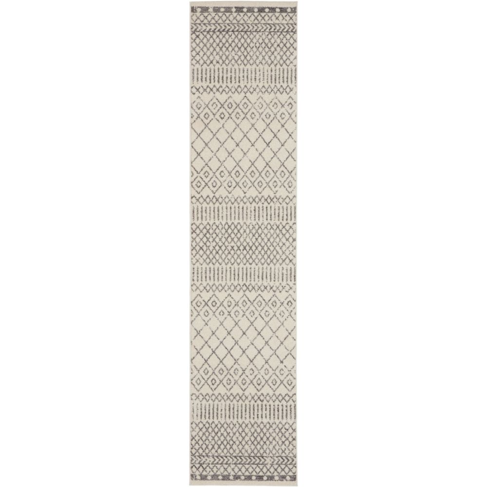 Nourison PSN42 Ivory Grey Passion Area Rug 2 ft. 2 in. X 12 ft.