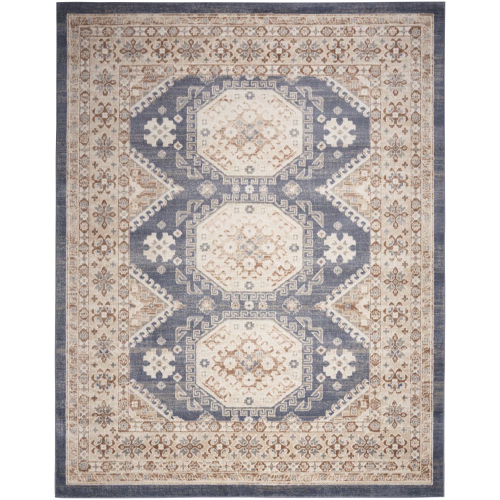 Nourison SRH01 Serenity Home Area Rug in Ivory Blue, 7