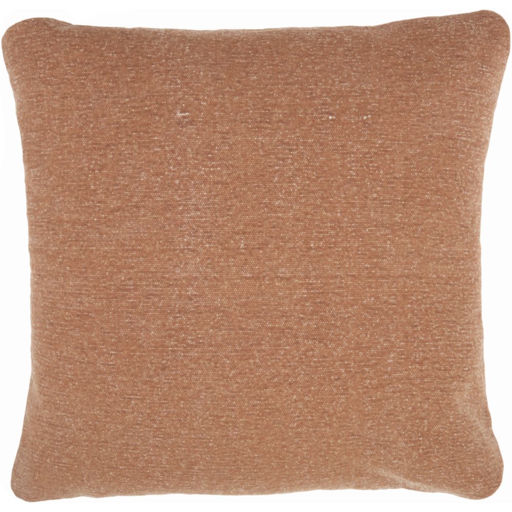 Nourison DL506 Life Styles Stonewash Solid Clay Throw Pillow in Clay