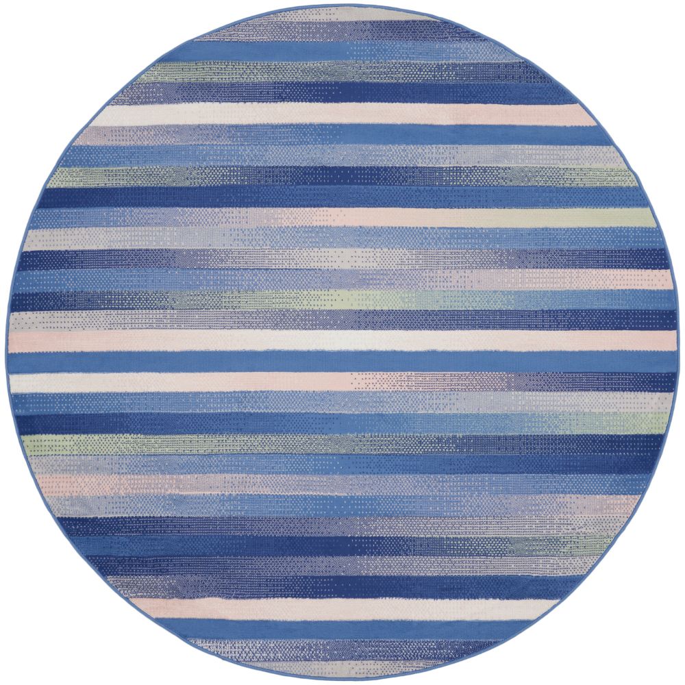 Nourison WHS12 Whimsical 8 Ft. x 8 Ft. Area Rug in Blue Multicolor